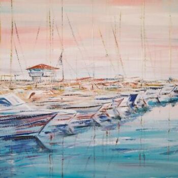 绘画 标题为“port du lavandou” 由André Gueydon, 原创艺术品, 油