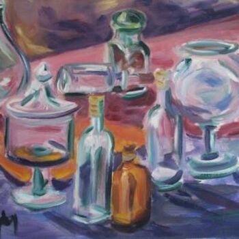 제목이 "verreries"인 미술작품 André Gueydon로, 원작, 기름