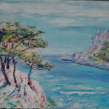 Peinture intitulée "côte d'azure" par André Gueydon, Œuvre d'art originale, Huile