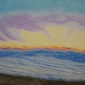 Malerei mit dem Titel "Sunrise" von André Julien, Original-Kunstwerk, Pastell