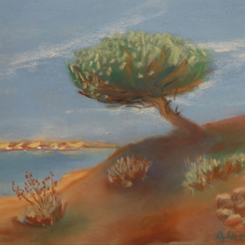 Malerei mit dem Titel "en-garrigue.jpg" von Trezal, Original-Kunstwerk, Pastell