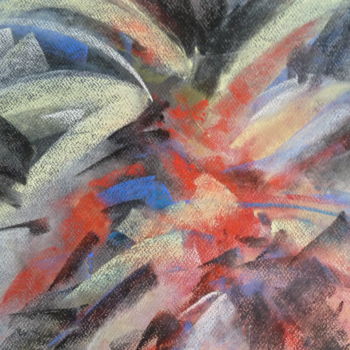 Pittura intitolato "EFFERVESCENCE SOLAI…" da Trezal, Opera d'arte originale, Pastello