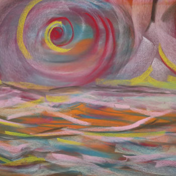 Peinture intitulée "COSMOLOGIE- Après l…" par Trezal, Œuvre d'art originale, Pastel