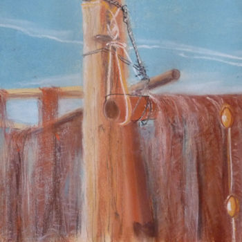 Pintura titulada "Dans les filets- po…" por Trezal, Obra de arte original, Pastel