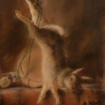 Pintura titulada "Lievre - d'après J.…" por Trezal, Obra de arte original