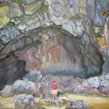 Painting titled "grde-grotte-du-toul…" by André Le Nen, Original Artwork, Oil