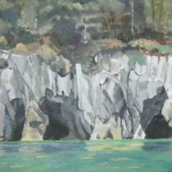 Painting titled "la pointe des grott…" by André Le Nen, Original Artwork, Oil