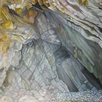 Malerei mit dem Titel "grotte" de l'autel"…" von André Le Nen, Original-Kunstwerk, Öl