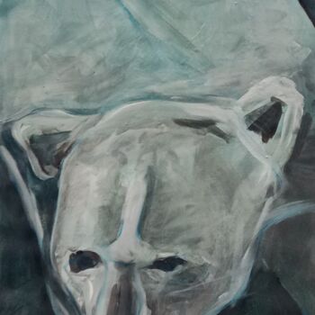 Peinture intitulée "Descente sous la gl…" par Andre Marc Serrano, Œuvre d'art originale, Acrylique