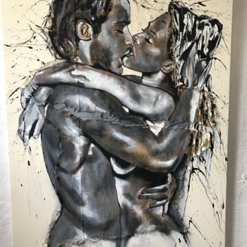 Painting titled "Désir" by André Marot, Original Artwork, Acrylic