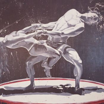 Pintura intitulada "À l'unisson" por André Marot, Obras de arte originais, Acrílico Montado em Armação em madeira