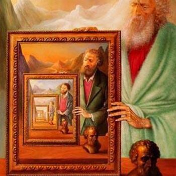 Painting titled "Les miroirs du temps" by André Martins De Barros, Original Artwork, Other