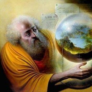 Pintura titulada "Planète terre" por André Martins De Barros, Obra de arte original, Oleo