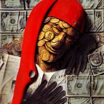 Painting titled "Le bas de laine" by André Martins De Barros, Original Artwork, Other