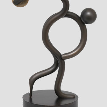 Sculpture titled "Athletisme _ Discob…" by André Michel, Original Artwork, Metals