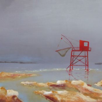 Peinture intitulée "Marée basse" par André Robert Deschamps, Œuvre d'art originale, Acrylique