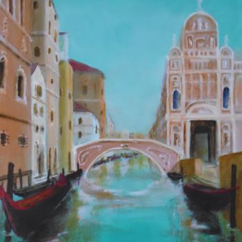 Peinture intitulée "Venise 1904 La scuo…" par André Robert Deschamps, Œuvre d'art originale, Acrylique