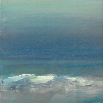 Peinture intitulée "blue horizon" par André Rouquet, Œuvre d'art originale, Acrylique Monté sur Châssis en bois