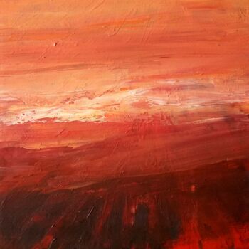 Картина под названием "impression in red" - André Rouquet, Подлинное произведение искусства, Акрил Установлен на Деревянная…