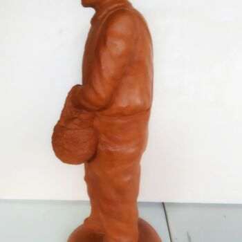 Sculpture intitulée "pierre Rabhi" par André Saunier, Œuvre d'art originale, Céramique