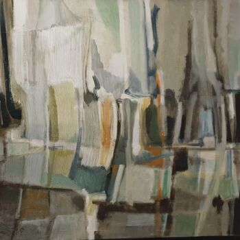 Malarstwo zatytułowany „Canal du Midi” autorstwa André Schembri, Oryginalna praca, Olej Zamontowany na Drewniana rama noszy
