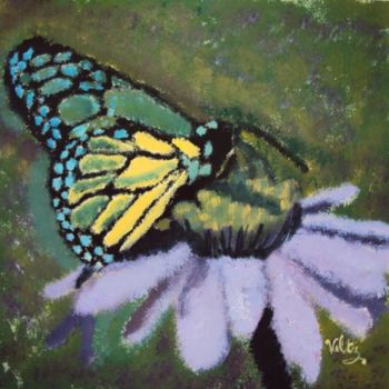 Pintura intitulada "le papillon" por Andre Veltz, Obras de arte originais