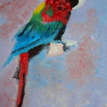 Painting titled "le perroquet" by Andre Veltz, Original Artwork