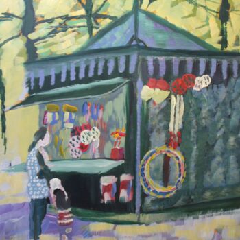 Картина под названием "le-kiosque-a-jouets…" - Andre Veltz, Подлинное произведение искусства