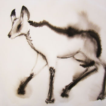 Painting titled "Maned Wolf" by Aa, Original Artwork