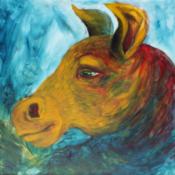 Painting titled "Mule" by Aa, Original Artwork, Acrylic