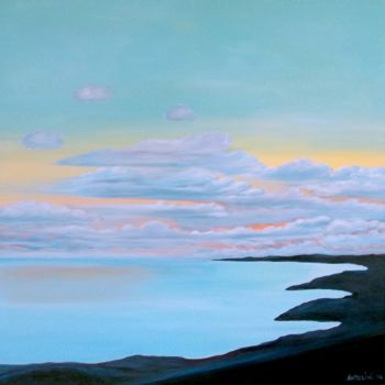 Pintura intitulada "Sunset in Sa Rapita…" por Andrea Antolini, Obras de arte originais, Acrílico