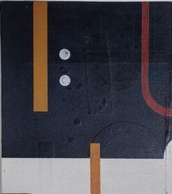 Картина под названием "Composizione geomet…" - Andrea Balzano, Подлинное произведение искусства, Акрил Установлен на Деревян…