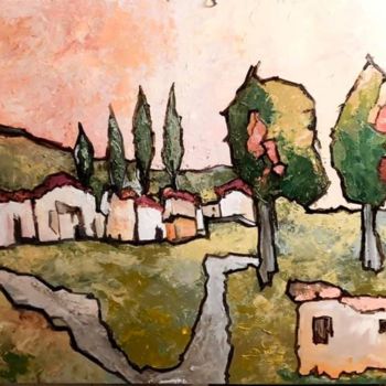 Painting titled "Periferia" by Andrea Collemaggio, Original Artwork, Acrylic