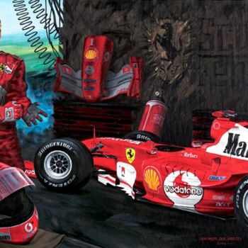 Painting titled "Michael Schumacher…" by Andrea Del Pesco, Original Artwork