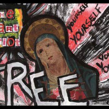 Painting titled "Free the virgin" by Andrea Díaz Cabezas (A. Dicab), Original Artwork