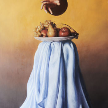 Painting titled "FA CHE IL CIBO SIA…" by Andrea Esposito, Original Artwork, Oil