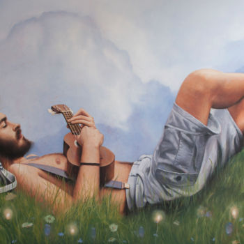 Картина под названием "IL VAGAMONDO" - Andrea Esposito, Подлинное произведение искусства, Масло