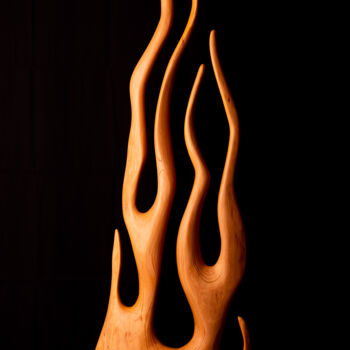 Sculpture titled "Fiamma" by Andrea Gardini, Original Artwork, Wood