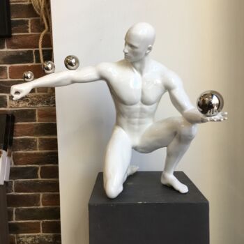 Skulptur mit dem Titel "Juggler (LAST PIECE…" von Andrea Giorgi, Original-Kunstwerk, Harz