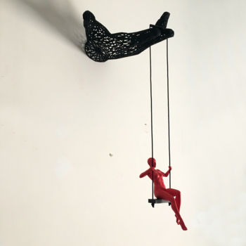 Skulptur mit dem Titel "FREEDOM (black and…" von Andrea Giorgi, Original-Kunstwerk, Kunststoff