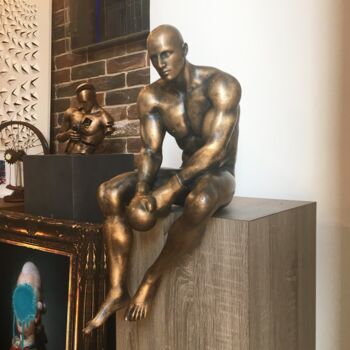 Sculptuur getiteld "LIFE IS A BATTLE (b…" door Andrea Giorgi, Origineel Kunstwerk, Bronzen