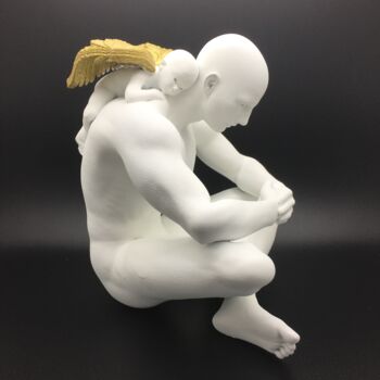 Sculpture titled "BABYANGEL   (10/50)" by Andrea Giorgi, Original Artwork, Plaster