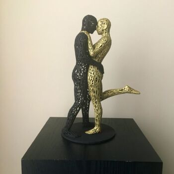 Sculpture titled "PASSION (black gold)" by Andrea Giorgi, Original Artwork, Plastic