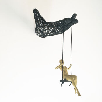 Rzeźba zatytułowany „FREEDOM (black/gold)” autorstwa Andrea Giorgi, Oryginalna praca, Plastik