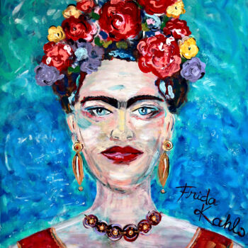 Pintura intitulada "Frida Kahlo" por Andrea Gyoparos, Obras de arte originais, Acrílico