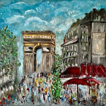 Pittura intitolato "Cafe Vesuvio Paris" da Andrea Gyoparos, Opera d'arte originale, Acrilico