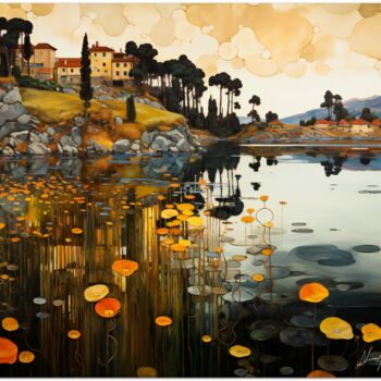 Arte digitale intitolato "Serenità Campestre" da Andrea La Martina (NEXA ART), Opera d'arte originale, Collage digitale Mont…