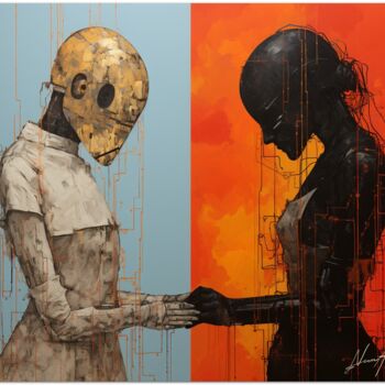 Arte digitale intitolato "Il Muro È Caduto" da Andrea La Martina (NEXA ART), Opera d'arte originale, Collage digitale Montat…