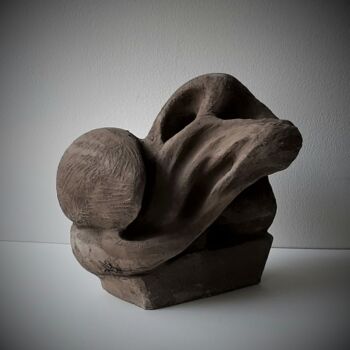 Скульптура под названием "Ren-être" - Andrea Luna (Lunarte), Подлинное произведение искусства, Керамика