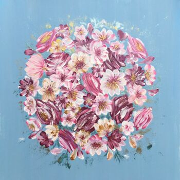 Malerei mit dem Titel "Flower" von Andrea Schwarz, Original-Kunstwerk, Acryl